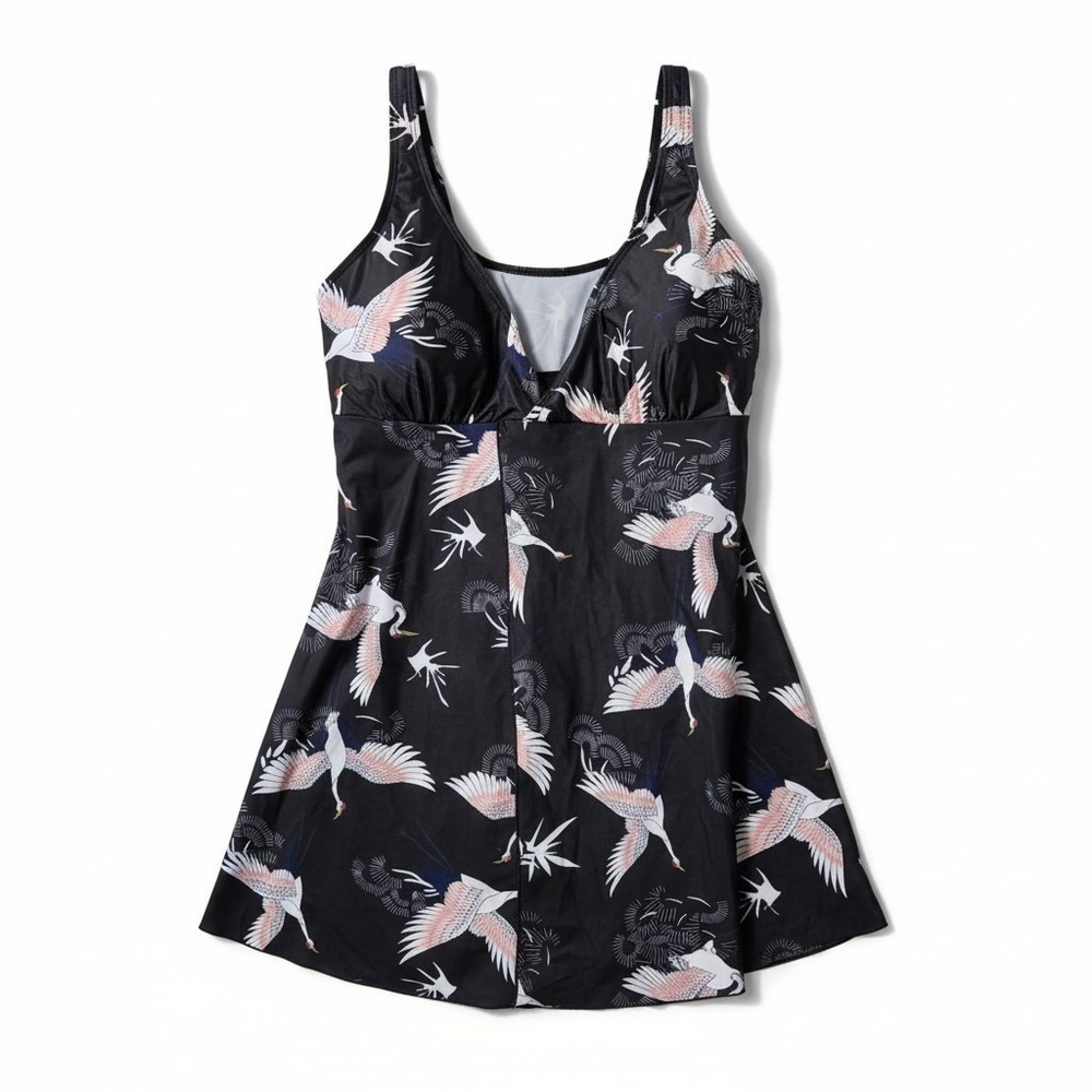 Womens Swimsuit 1 Piece With‎ Overlay 3XL Black